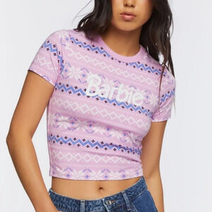 Forever 21 X Barbie Crop Top NEW